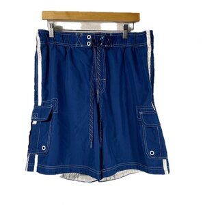 OP Men's Cargo Swim Trunk Blue Size M (32-34)